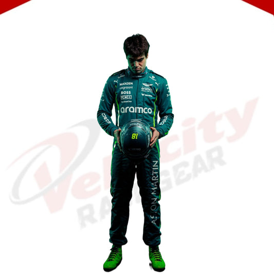 Lance Stroll 2025 Aston Martin Aramco Formula One Team race Suit - Velocity Racegear-Sebastian Vettel Aston Martin F1 drivers 2021 Race Suit - Velocity Racegear-F1 Racing Suit