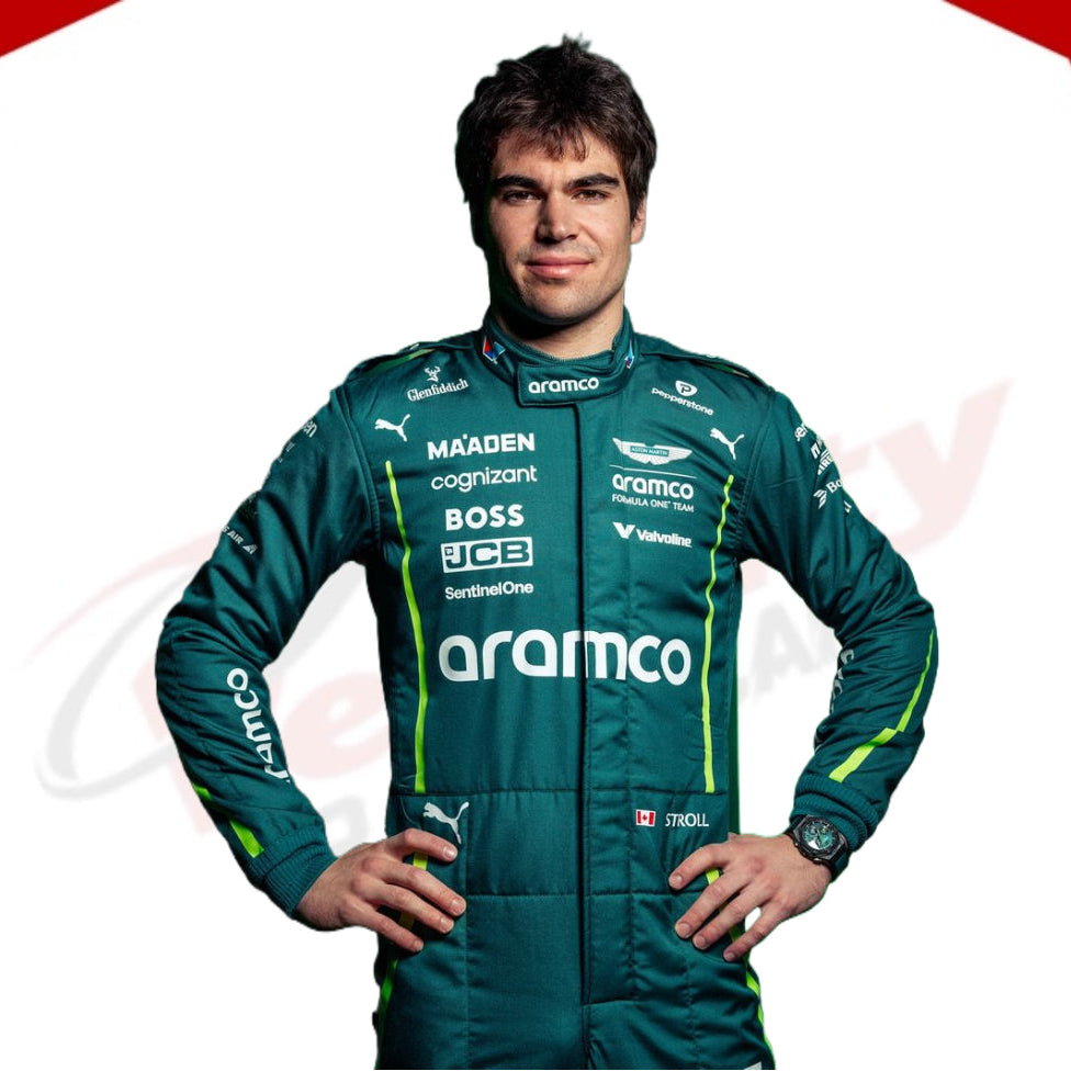 Lance Stroll 2025 Aston Martin Aramco Formula One Team race Suit - Velocity Racegear-Sebastian Vettel Aston Martin F1 drivers 2021 Race Suit - Velocity Racegear-F1 Racing Suit