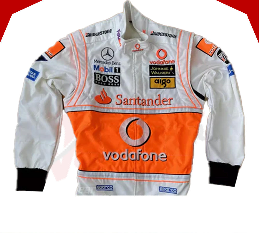 Lewis Hamilton 2008 McLaren F1 Embroidered Racing Suit - Velocity Racegear-Lewis Hamilton 2008 McLaren F1 Embroidered Racing Suit - Velocity Racegear-F1 Racing Suit