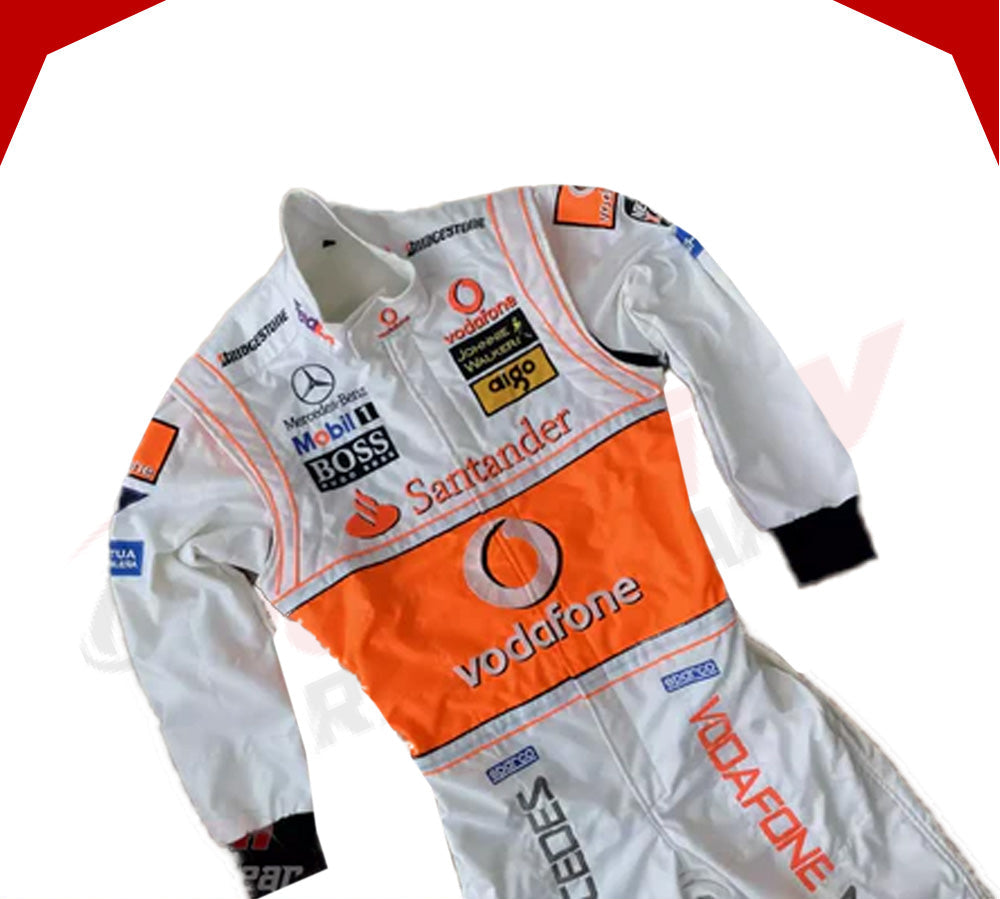Lewis Hamilton 2008 McLaren F1 Embroidered Racing Suit - Velocity Racegear-Lewis Hamilton 2008 McLaren F1 Embroidered Racing Suit - Velocity Racegear-F1 Racing Suit
