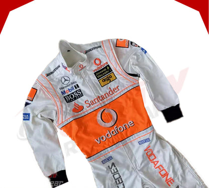 Lewis Hamilton 2008 McLaren F1 Embroidered Racing Suit - Velocity Racegear-Lewis Hamilton 2008 McLaren F1 Embroidered Racing Suit - Velocity Racegear-F1 Racing Suit