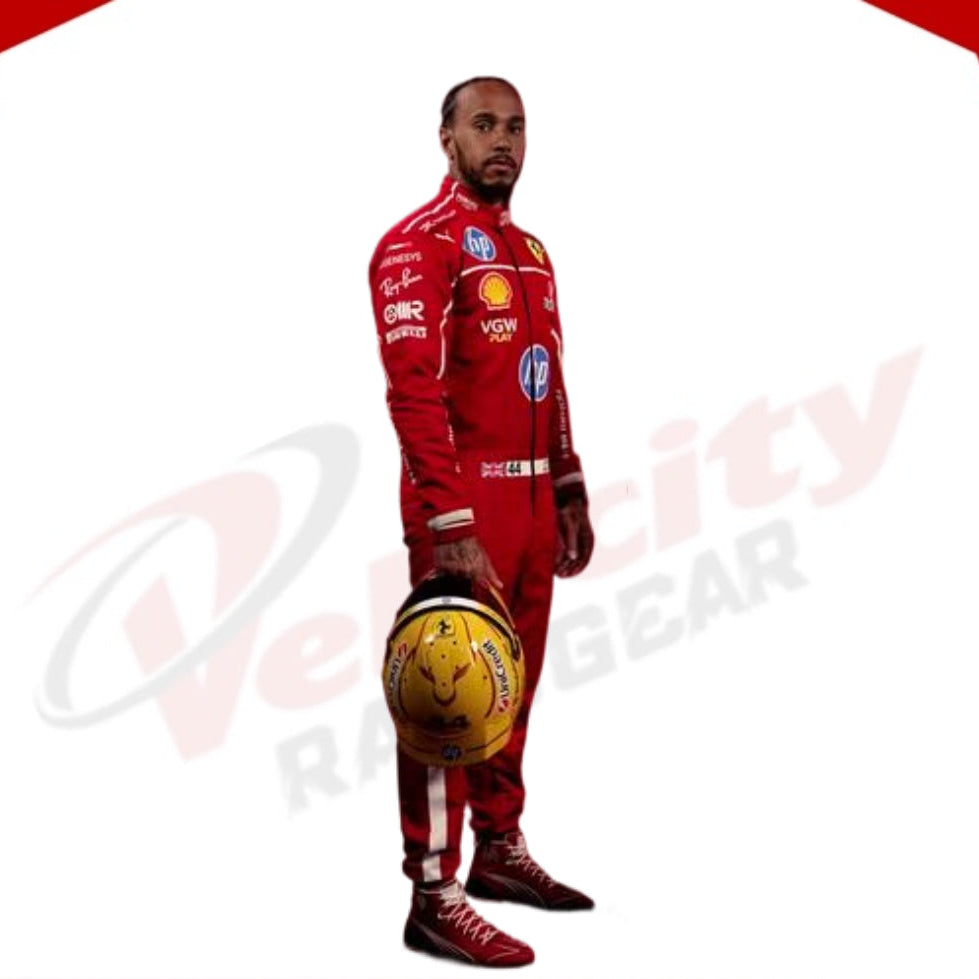 Lewis Hamilton 2025 Scuderia Ferrari HP F1 Racing Suit - Velocity Racegear-Niki Lauda 1976 Ferrari F1 Embroidered Racing suit - Velocity Racegear-F1 Racing Suits