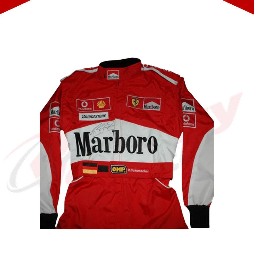 Michael Schumacher SIGNED Ferrari 2004 F1 REPLICA Race SUIT - Velocity Racegear-Michael Schumacher SIGNED Ferrari 2004 F1 REPLICA Race SUIT - Velocity Racegear-F1 Racing Suit