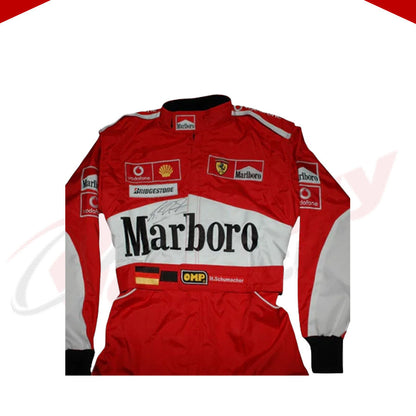Michael Schumacher SIGNED Ferrari 2004 F1 REPLICA Race SUIT - Velocity Racegear-Michael Schumacher SIGNED Ferrari 2004 F1 REPLICA Race SUIT - Velocity Racegear-F1 Racing Suit