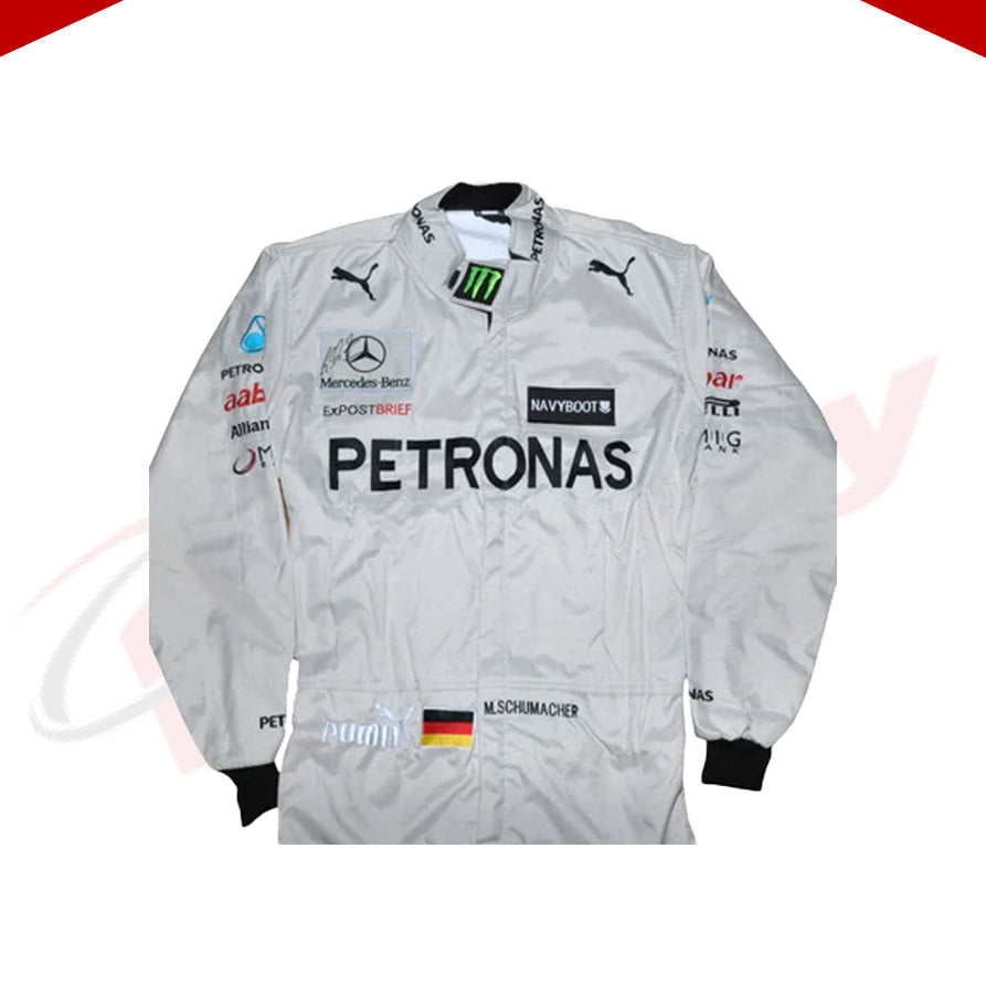 Michael Schumacher SIGNED Mercedes 2012 F1 REPLICA Race SUIT - Velocity Racegear-Michael Schumacher SIGNED Mercedes 2012 F1 REPLICA Race SUIT - Velocity Racegear-F1 Racing Suit