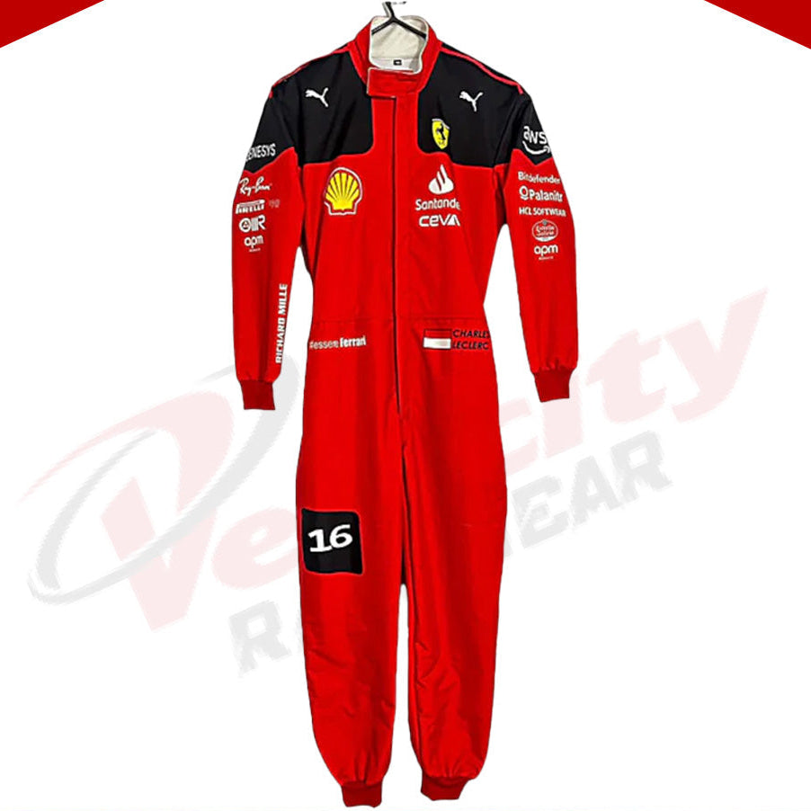 New Charles Leclerc 2023 Race Suit Ferrari F1 - Velocity Racegear-New Charles Leclerc 2023 Race Suit Ferrari F1 - Velocity Racegear-F1 Racing Suits
