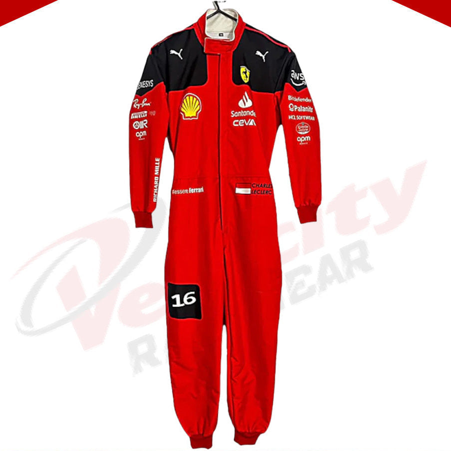 New Charles Leclerc 2023 Race Suit Ferrari F1 - Velocity Racegear-New Charles Leclerc 2023 Race Suit Ferrari F1 - Velocity Racegear-F1 Racing Suits