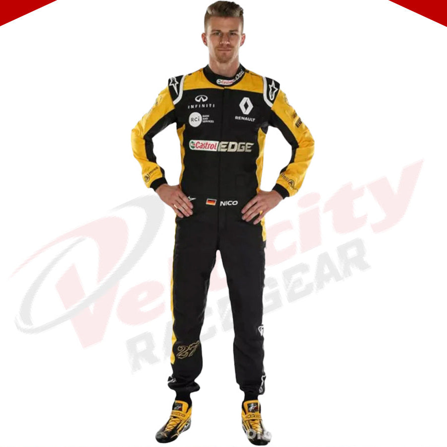 Nico Hulkenberg 2018 Renault F1 Team Race Suit - Velocity Racegear-Nico Hulkenberg 2018 Renault F1 Team Race Suit - Velocity Racegear-F1 Racing Suits