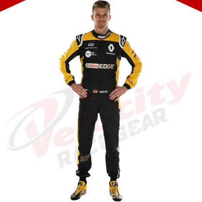 Nico Hulkenberg 2018 Renault F1 Team Race Suit - Velocity Racegear-Nico Hulkenberg 2018 Renault F1 Team Race Suit - Velocity Racegear-F1 Racing Suits