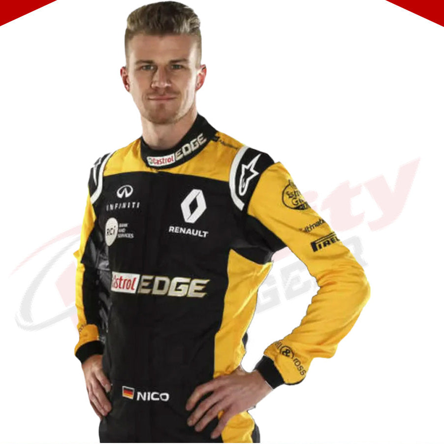 Nico Hulkenberg 2018 Renault F1 Team Race Suit - Velocity Racegear-Nico Hulkenberg 2018 Renault F1 Team Race Suit - Velocity Racegear-F1 Racing Suits