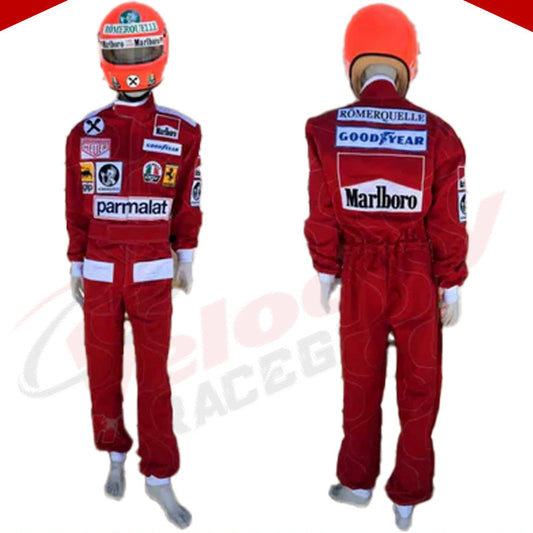Niki Lauda 1976 Ferrari F1 Embroidered Racing suit - Velocity Racegear-Niki Lauda 1976 Ferrari F1 Embroidered Racing suit - Velocity Racegear-F1 Racing Suits