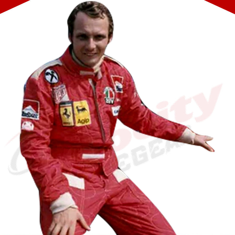 Niki Lauda 1976 Ferrari F1 Embroidered Racing suit - Velocity Racegear-Niki Lauda 1976 Ferrari F1 Embroidered Racing suit - Velocity Racegear-F1 Racing Suits