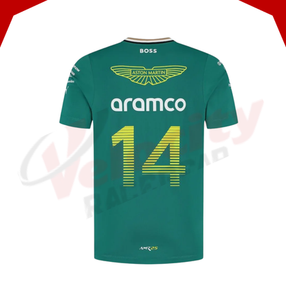 Fernando Alonso 2025 Aston Martin Aramco Cognizant F1 Team Driver T-Shirt