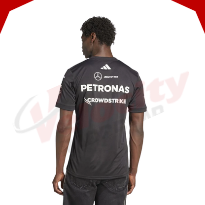 Mercedes AMG Petronas Adidas F1 Team 2025 Driver Black T-Shirt