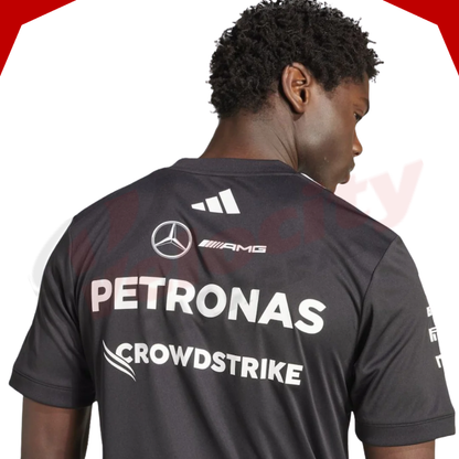 Mercedes AMG Petronas Adidas F1 Team 2025 Driver Black T-Shirt