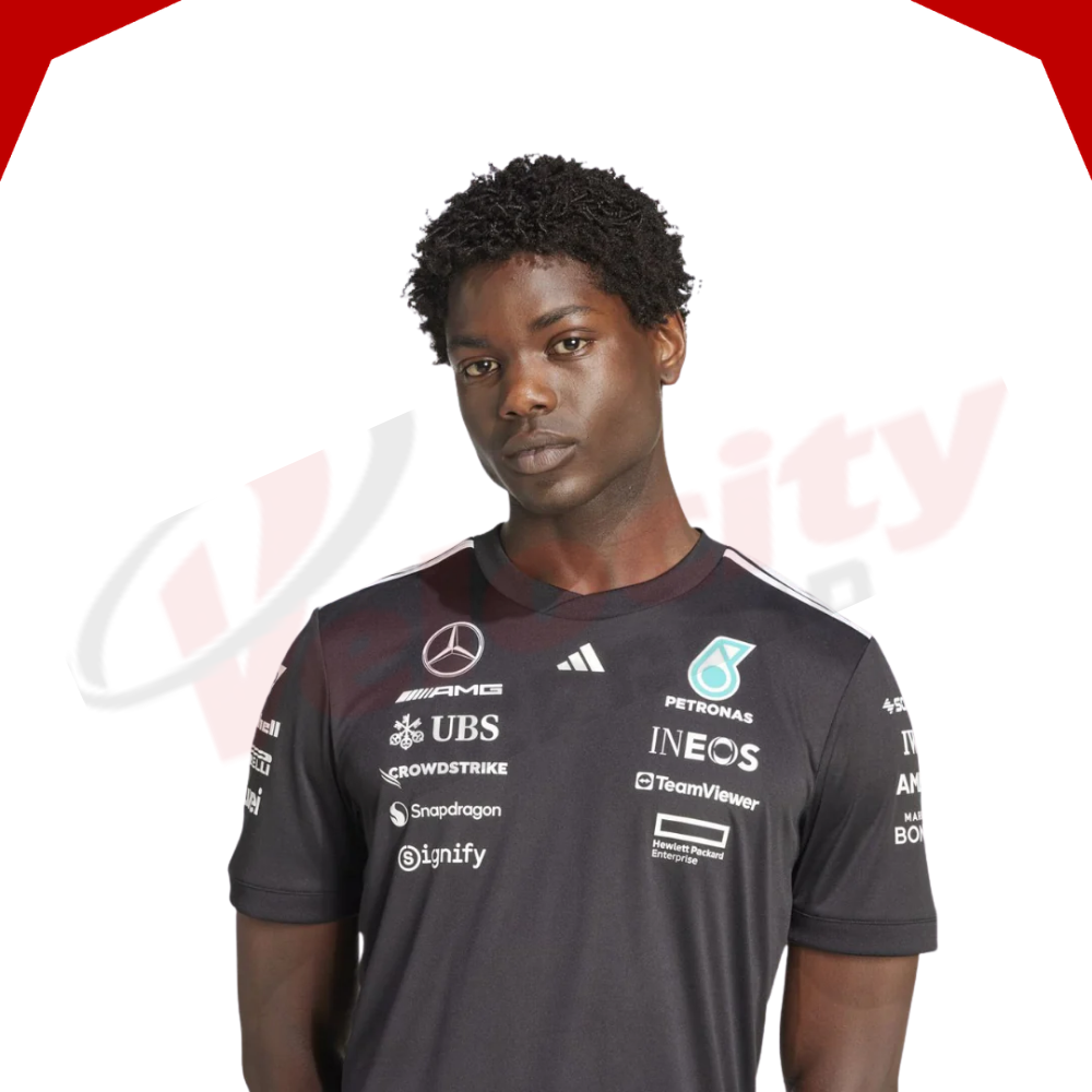 Mercedes AMG Petronas Adidas F1 Team 2025 Driver Black T-Shirt