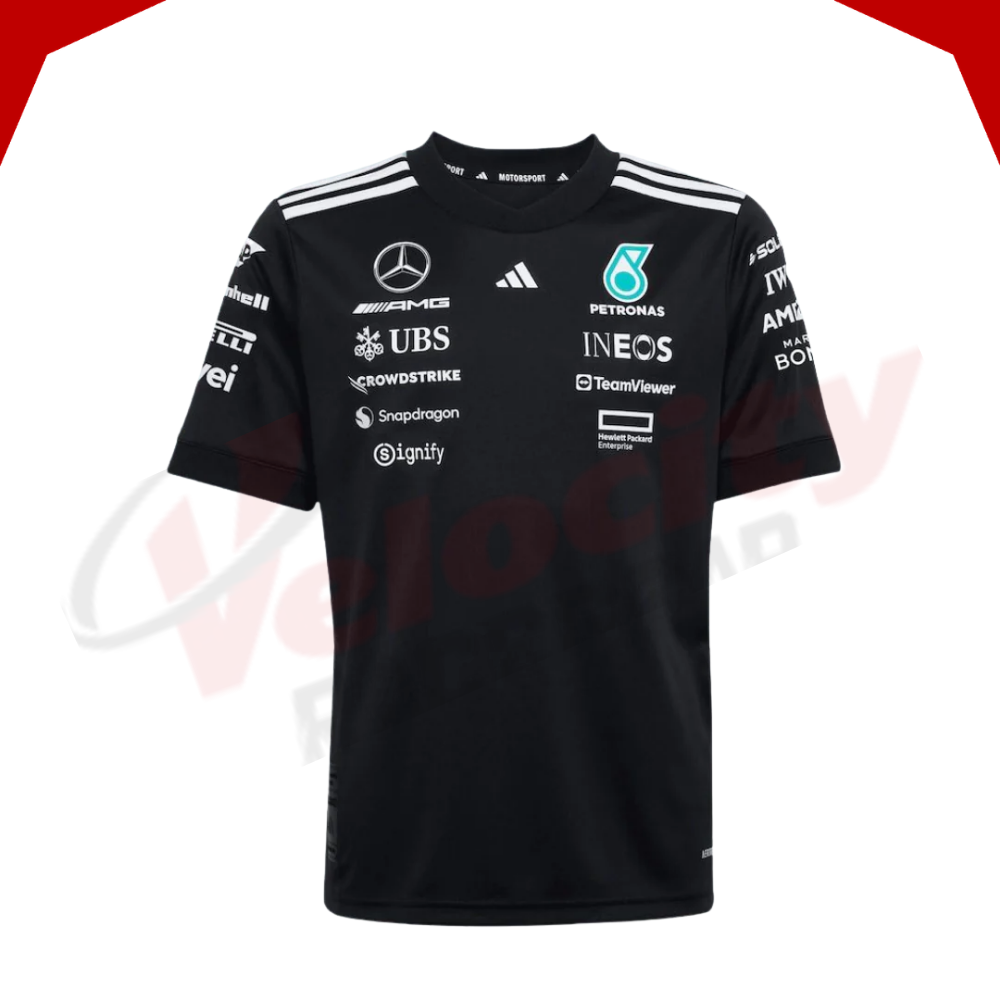 Mercedes AMG Petronas Adidas F1 Team Black 2025 Driver T-Shirt