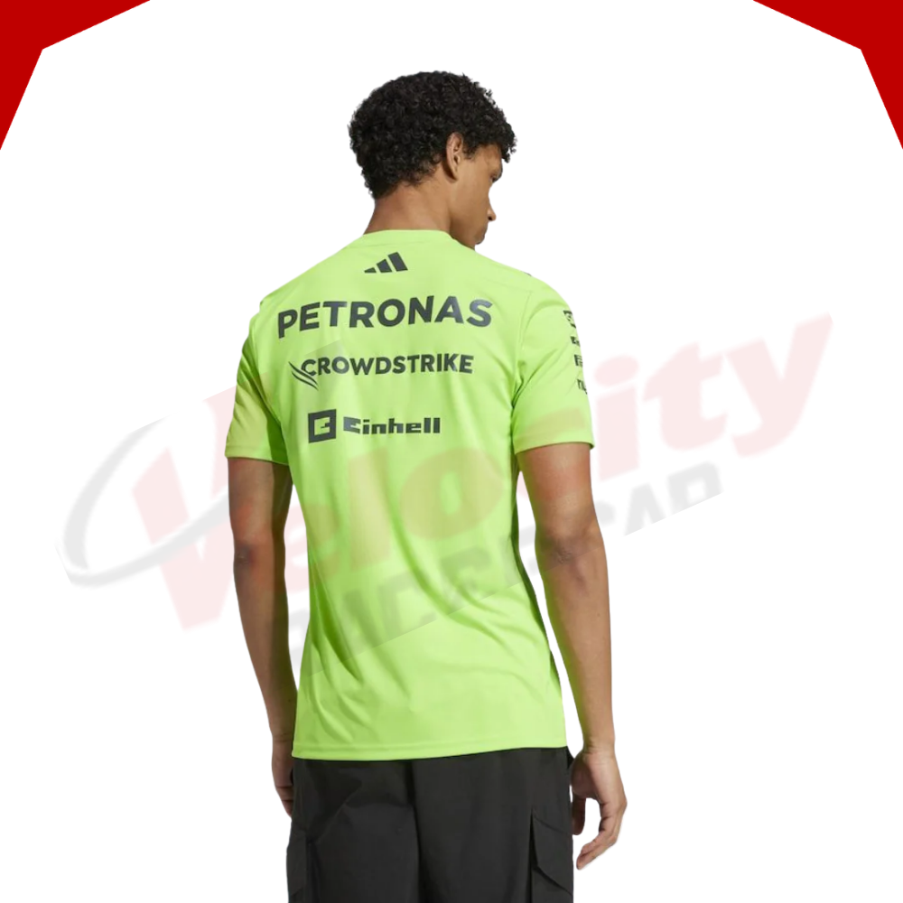 Mercedes AMG Petronas Adidas F1 Team 2025 Setup Lime T-Shirt