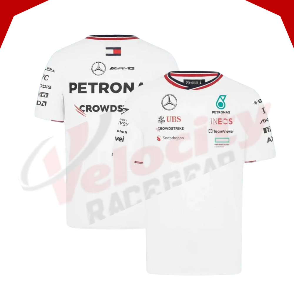 Mercedes AMG Petronas F1 Team 2024 White T-Shirt