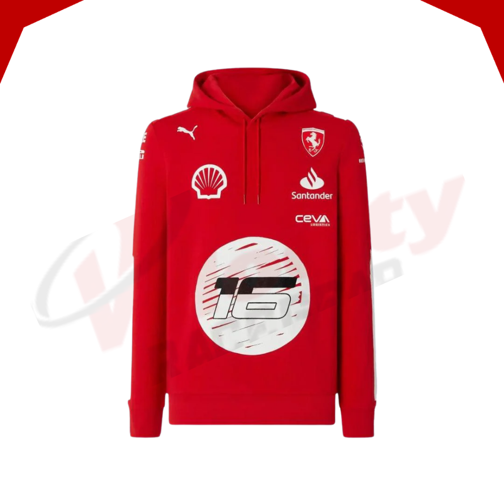 Charles Leclerc 2023 Las Vegas GP Scuderia Ferrari Hooded Sweatshirt